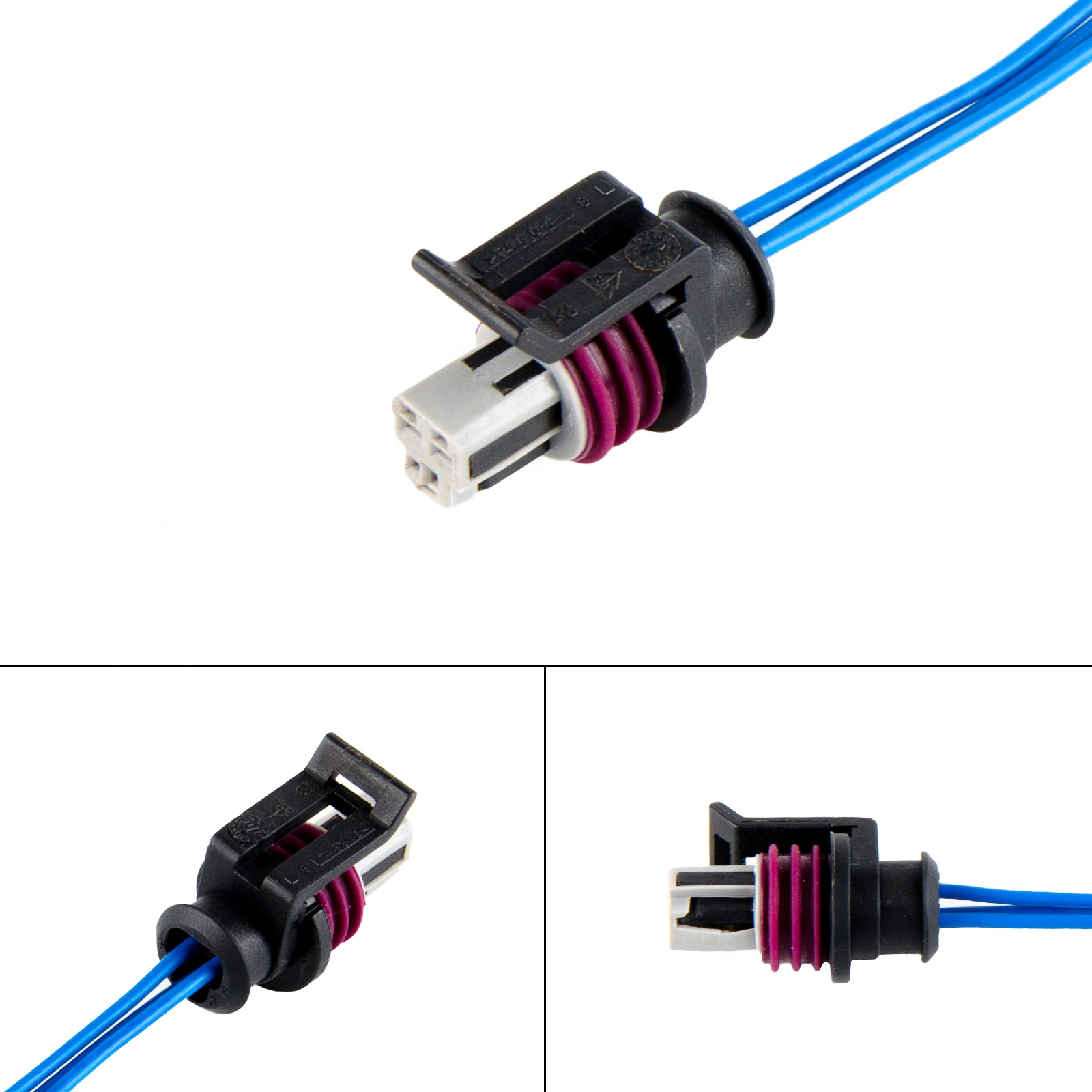 

1Pcs Repair Connector Pigtail w/3pcs Cold pressed Terminals 6.0L 7.3L FORD POWERSTROKE ICP Sensor Harness Pigtail OEM DELPHI