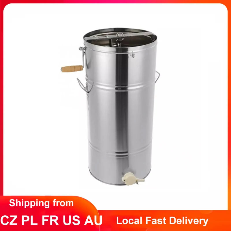 25*45 см Нержавеющая сталь ручной 2 кадра экстрактор пчелиного меда Центробежная