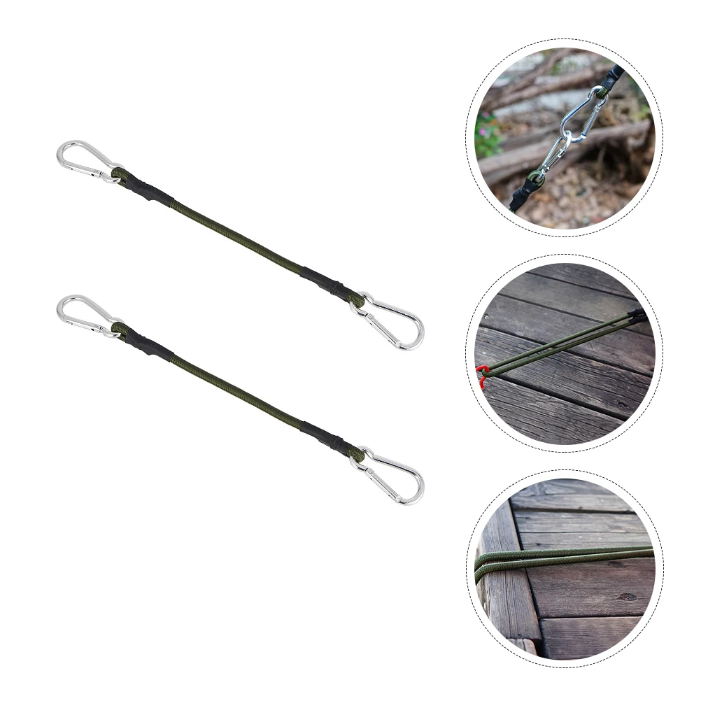 

2pcs Bungee Cords With Hooks Long Clothesline Luggage Rope Bandage Strap