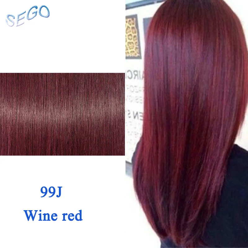 # 99J SEGO 1"-24" 0,5 г/локон прямые чистые и фортепианные кератиновые человеческие не Реми fusion волосы для ногтей u-образные накладки предварительно склеивающиеся волосы на Capsuel 100 шт 50 г - Цвет: # 99J