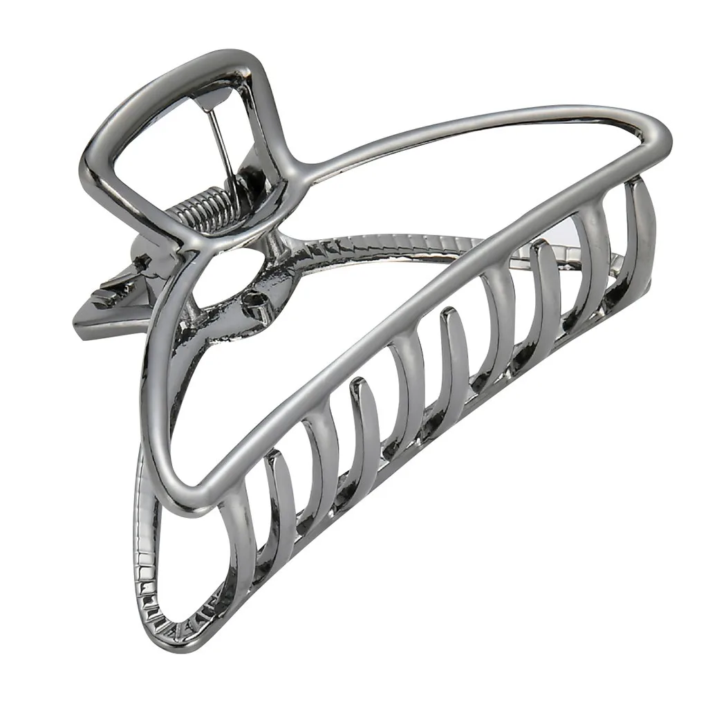 Однотонный зажим для волос большого размера ленивая луна простой металлический