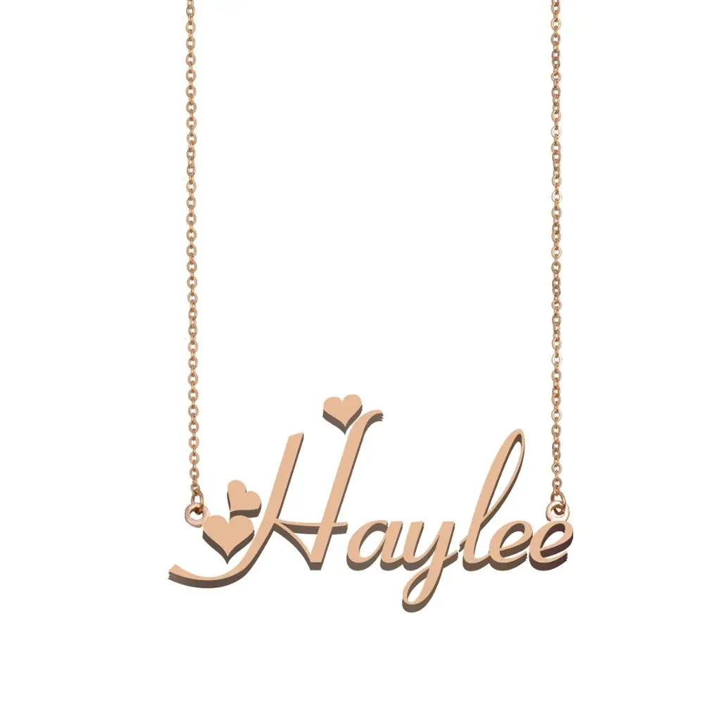 

Haylee Name Necklace , Custom Name Necklace for Women Girls Best Friends Birthday Wedding Christmas Mother Days Gift