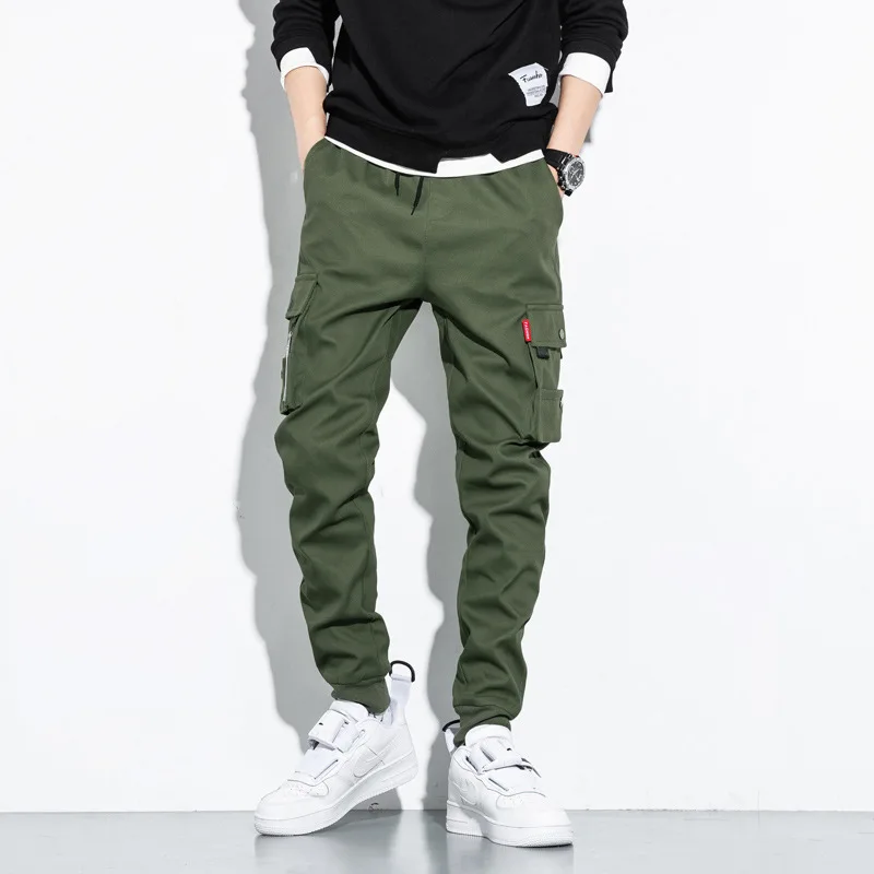 

8XL Cargo Pants Men Spring New Solid Color Hip-Hop Multi-Pocket Plus Size Pants Men Sports Pants Men Casual Pants