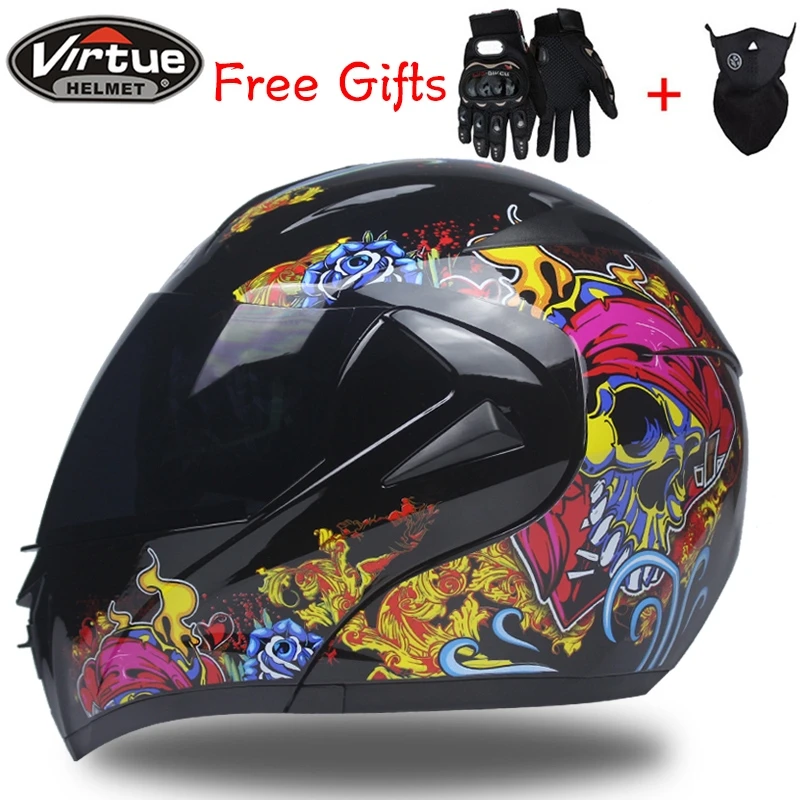 Высококачественный новый модный мотоциклетный шлем с двойным козырьком