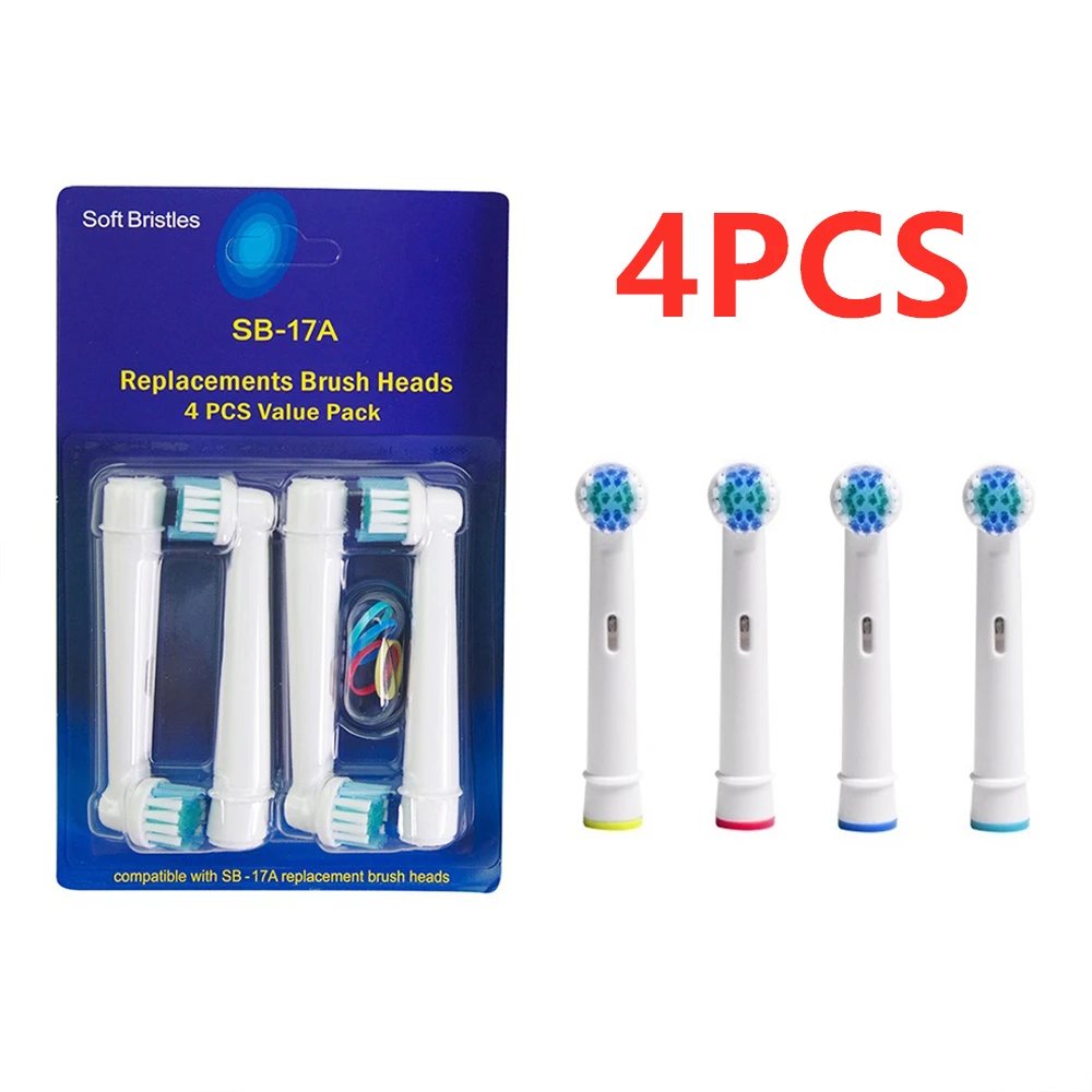 

4pcs for Oral B Toothbrush Heads Sensitive Clean SB-17A Fit Advance Power/Pro Health/Triumph/3D Excel/Vitality Precision Clean