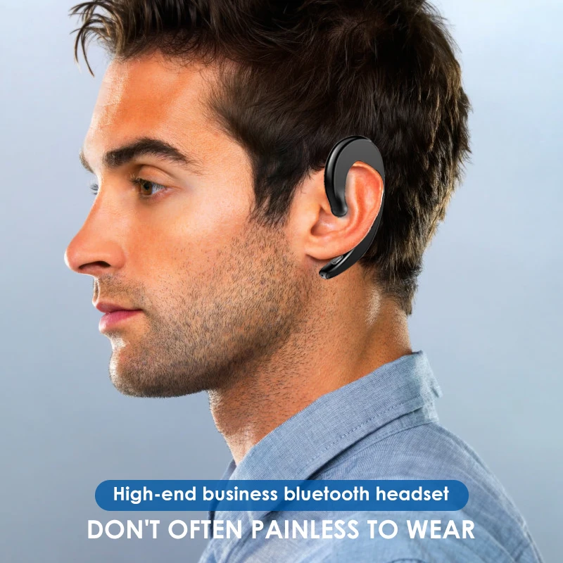 

Bone Conduction Wireless Earphones With Microphone Over The Ear Headset Stereo Headset Earphone Bluetooth Sport Driving Earbuds