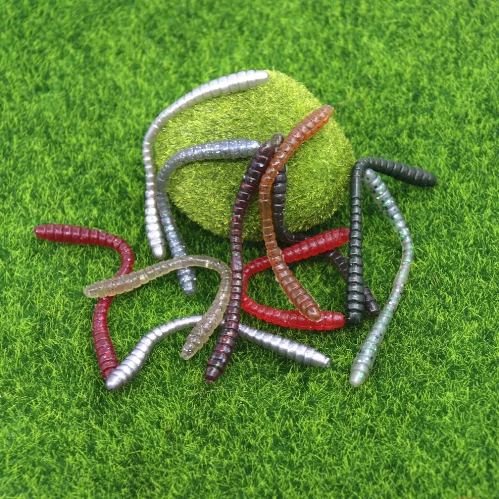10 шт./компл. см мягкие плавающие форели приманки в виде червей искусственные