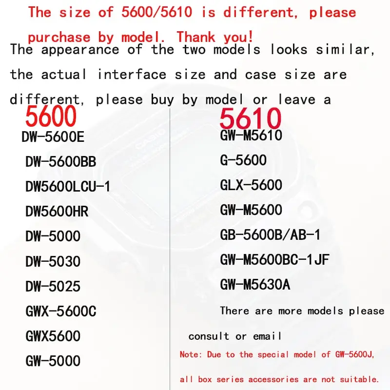

Gold strap watch case men's accessories for Casio G-SHOCK DW5600 GW5000 GW-M5610 metal watch with modified case frame watch band