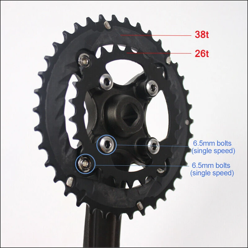 FMFXTR 26T 38T цепь 104BCD 170 мм Crank 4 шт. 8,5 мм Болты MTB велосипедная система стальной горный велосипед запчасти дорожных велосипедов аксессуары