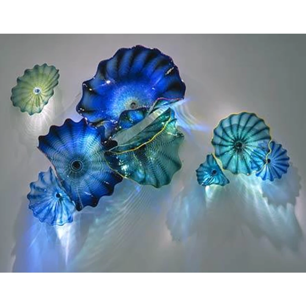 LRW065 Free доставка выдувной светло голубой декоративные итальянские настенные