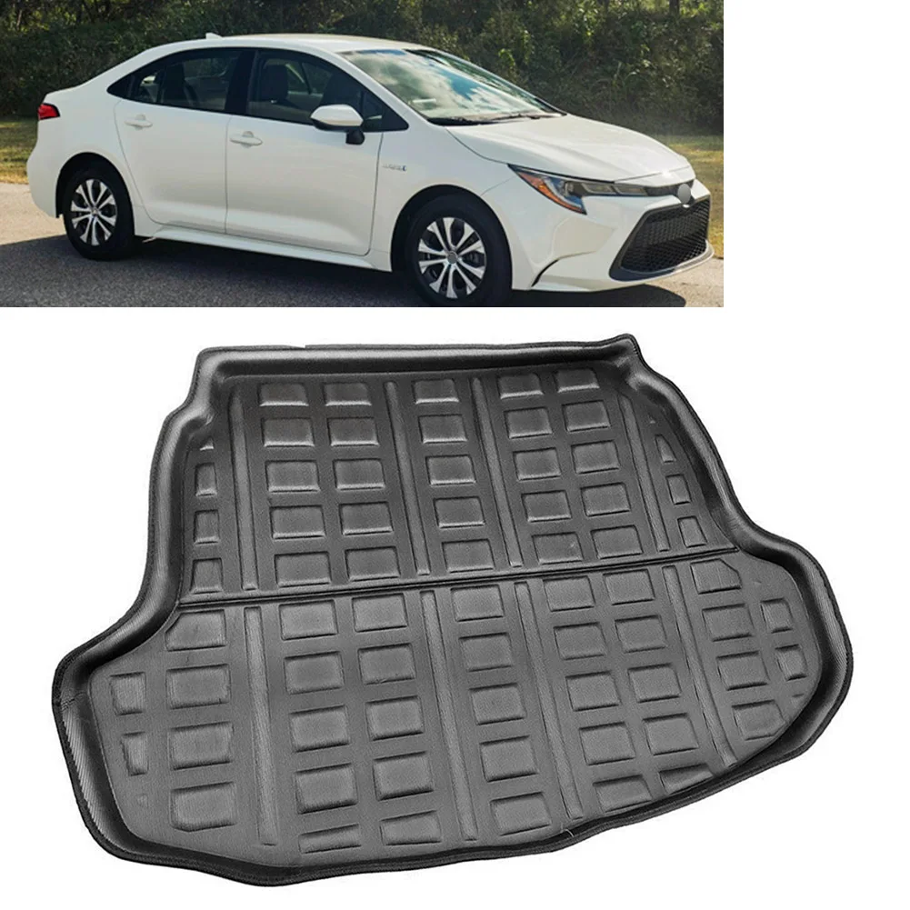 

Для Защитные чехлы для сидений, сшитые специально для Toyota Corolla E210 седан 2020 заднего Коврики для багажника коврик лоток черный