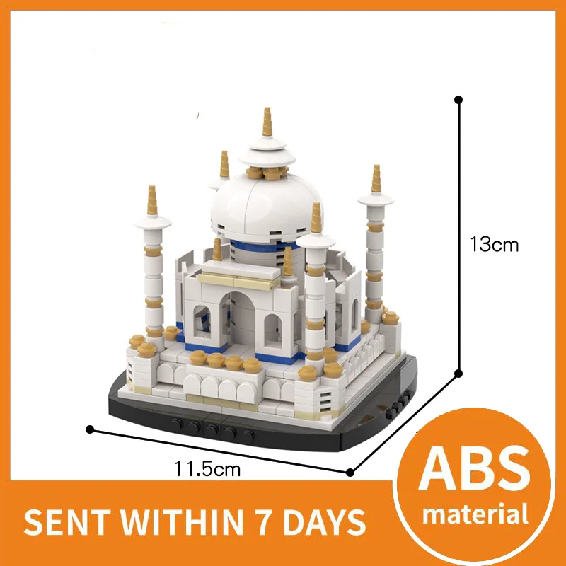 

Mini SET Taj-Mahalss Famous architecture Model Building Blocks modular city street view Constructor creator children's toys