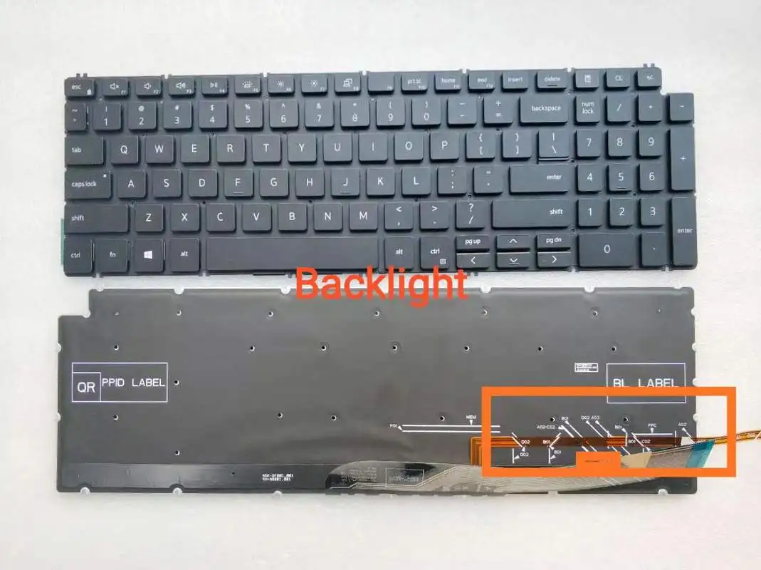 

Laptop original Bottom case cover display back cover keyboadr backlight For Dell Inspiron 15 5000 5593 5594 07G0RN 0R3D59 0V5JHC