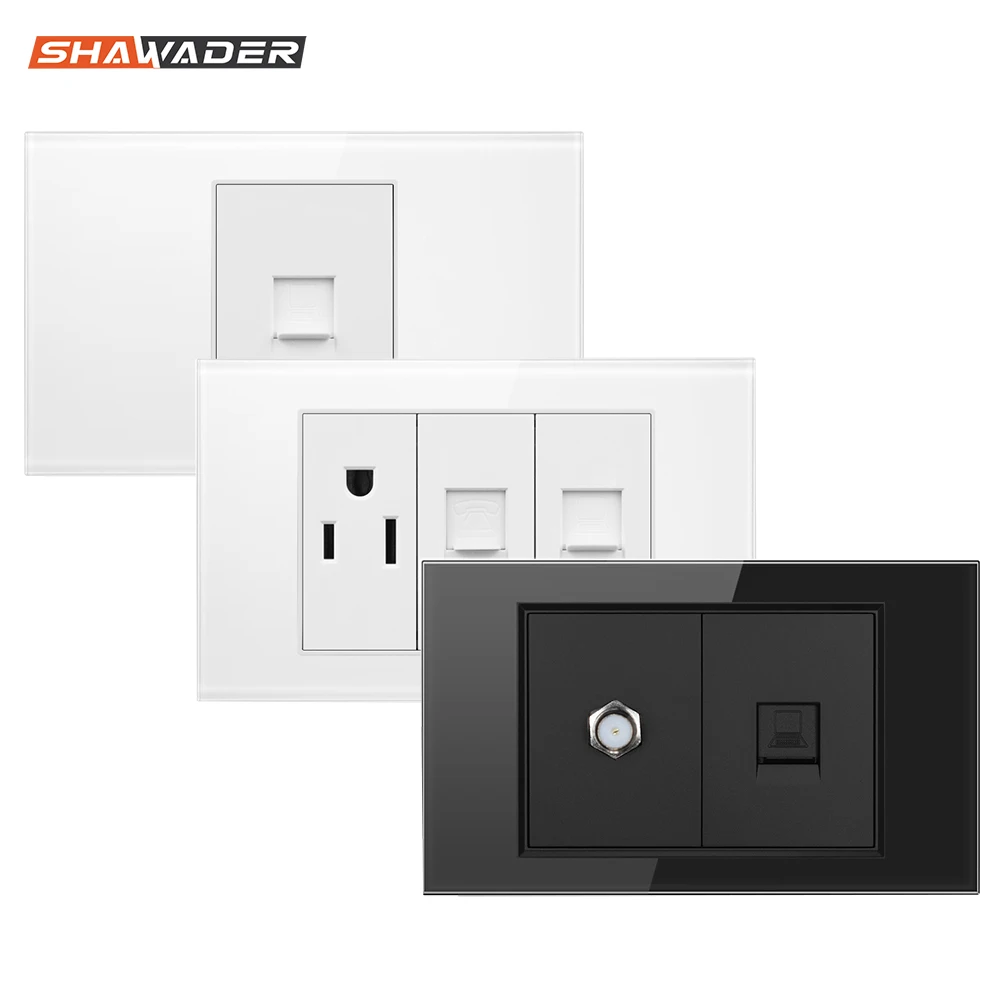 Электрическая настенная розетка разъем для подключения к Интернету и компьютеру