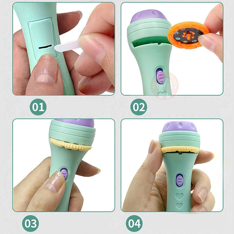 Детская книга со спящей историей проектор вспысветильник животное динозавр