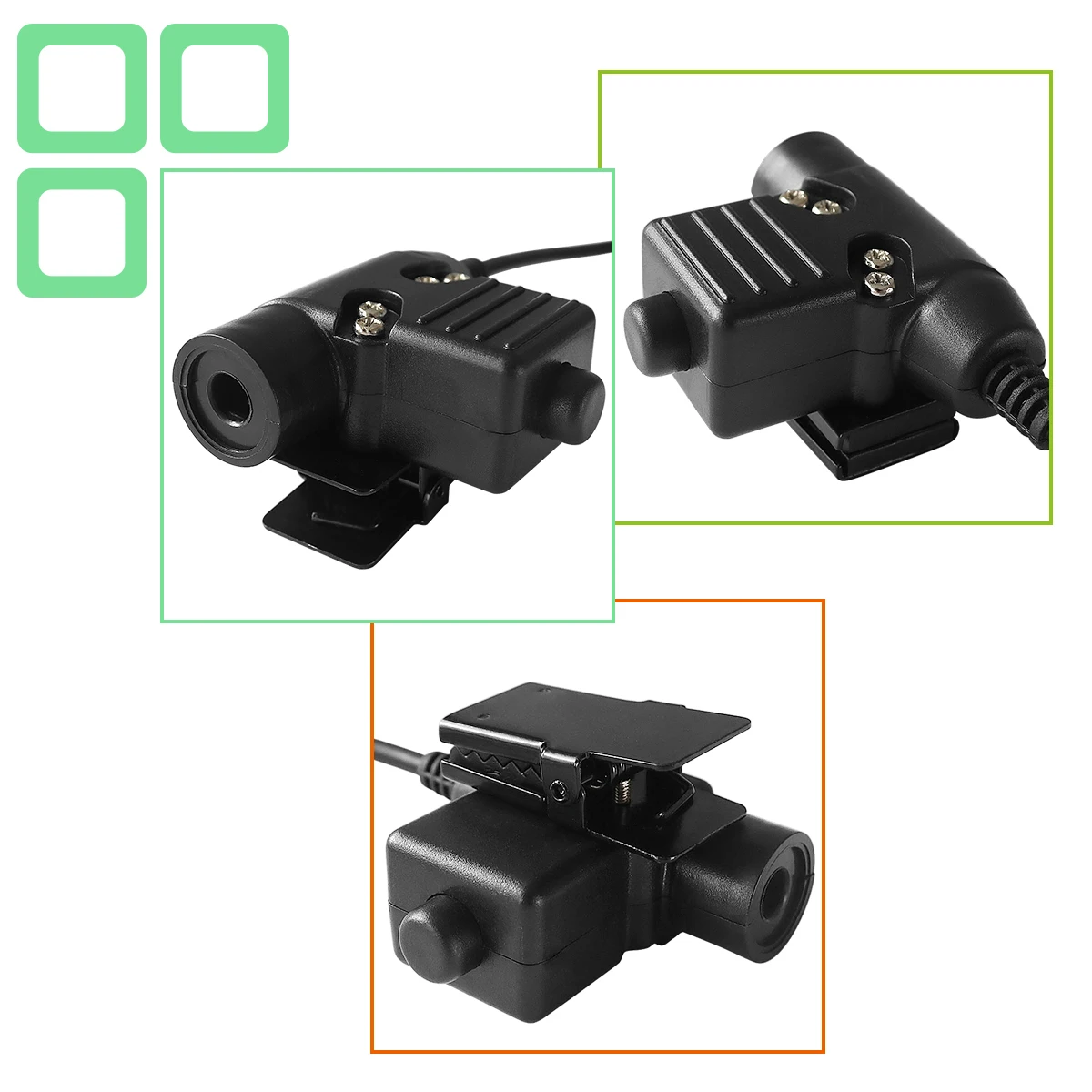 U94 6 pin PTT+U-283 / U 6 pin plug turn to Kenwood walkie-talkie connector for PRC152 PRC148 Dummy case Tactical headset adapter