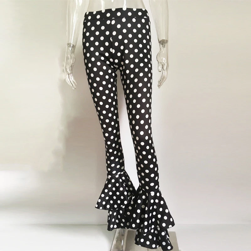 

Simenual Skinny Women Flare Pants Birthday Outfits Fashion Spring 2021 Clothing Ruffles High Waist Long Trousers Street Style