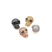 cz micro pave skeleton wear glasses spacer beads for diy jewerly making11 4x11 4x13 4mm