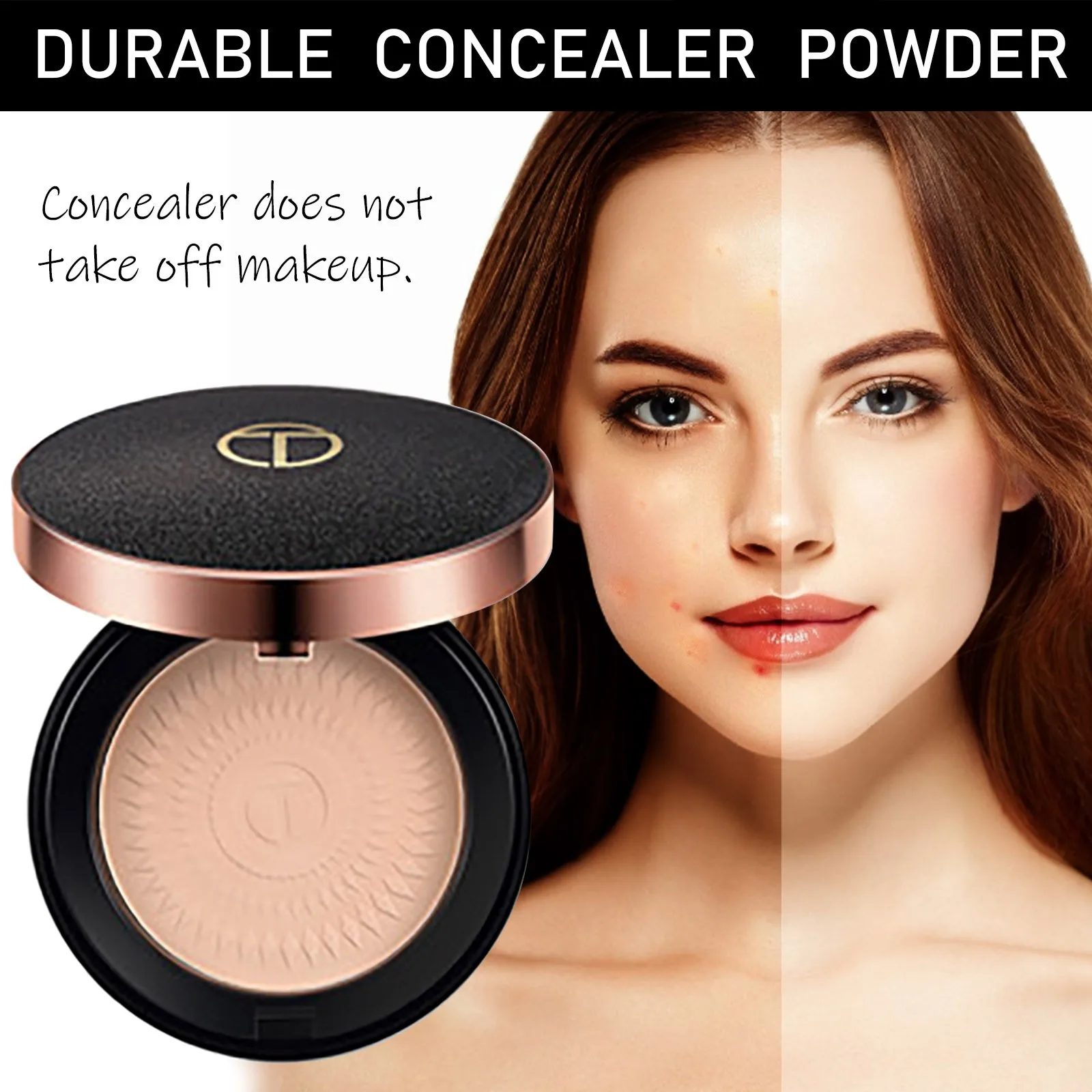 Черная блестящая натуральная Алмазная пудра консилер контроль жирности