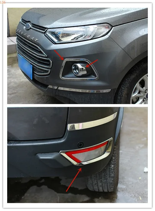 

For Ford Ecosport 2013-2018 High-quality ABS Chrome Front and rear fog lights Decorative frame Protection decoration Car styling