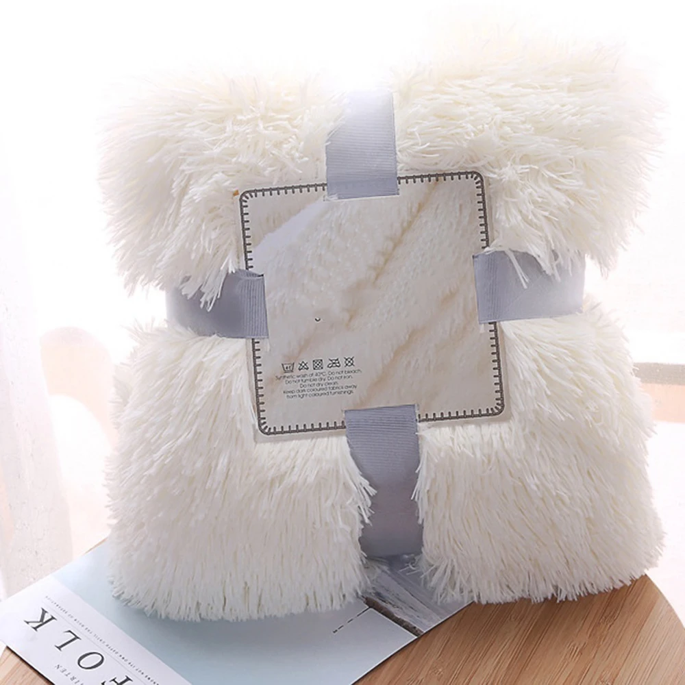 Полиэфирное искусственное меховое одеяло лохматая кровать диван для постельные