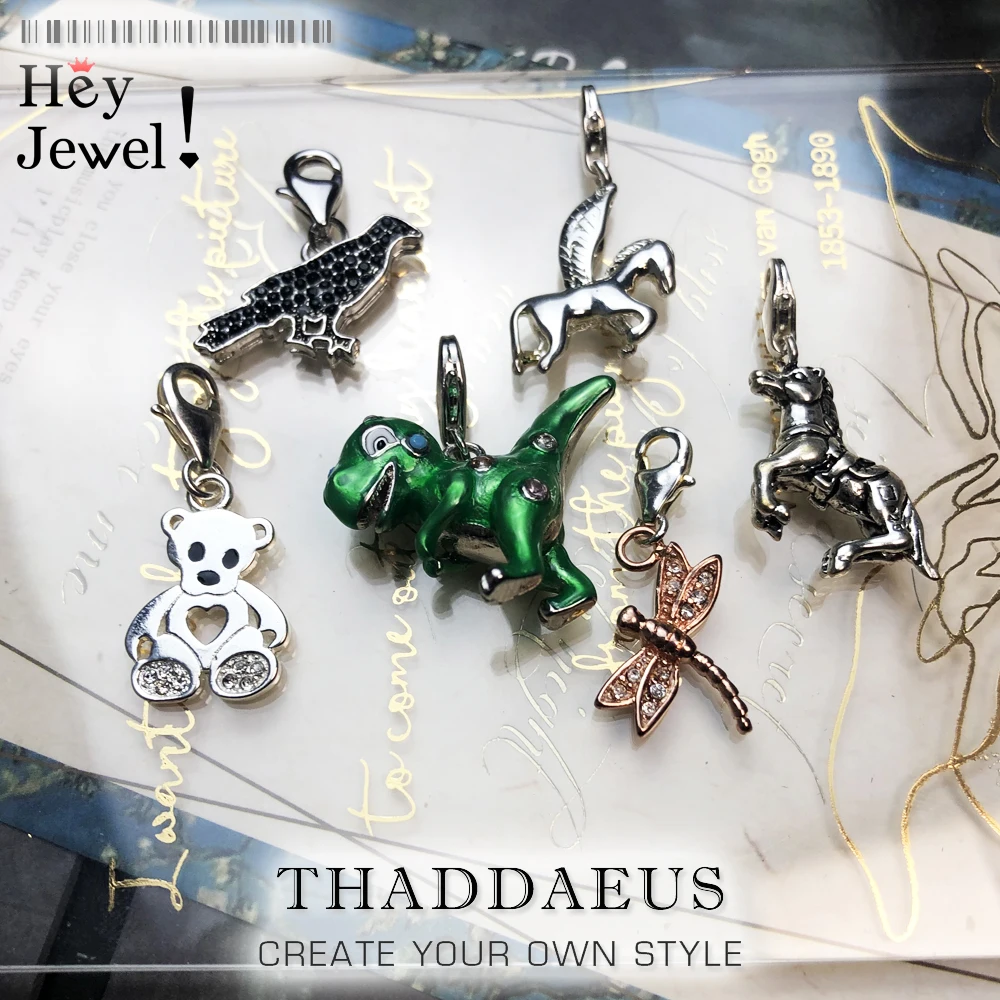 

Green Dinosaur Charm,Europe Style Club Good Jewelry For Women Men,2019 Summer Cute Gift In 925 Sterling Silver Fit Bag Bracelet