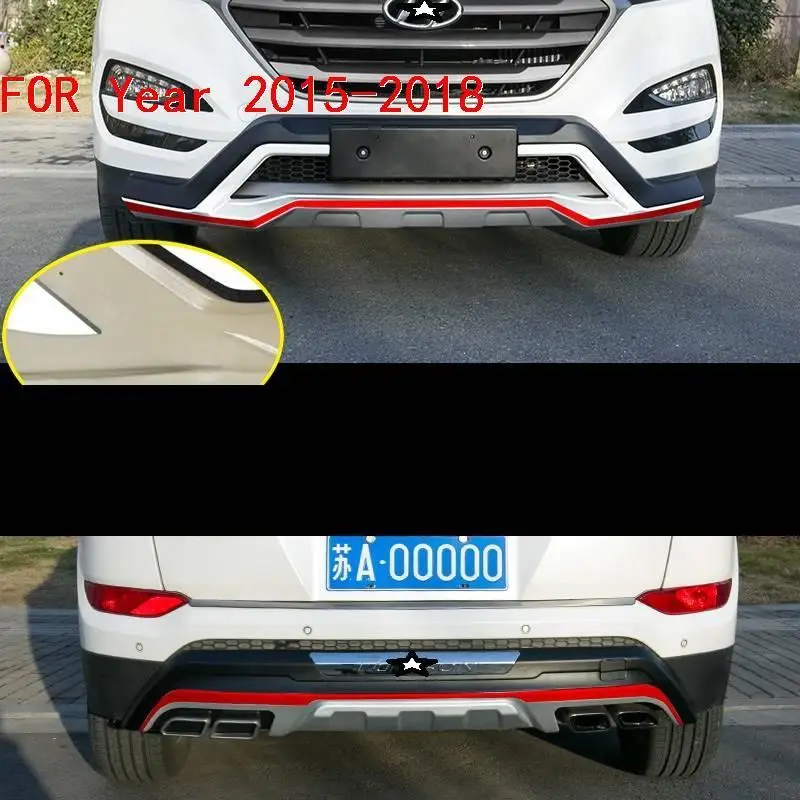 Стайлинг авто аксессуар внешний автомобильный тюнинг передняя губа Автомобильный задний диффузор бамперы 15 16 17 18 для hyundai Tucson