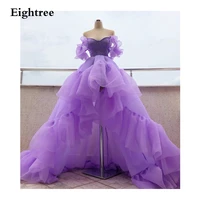 eightree purple long a line weeding party dress ball gowns sweetheart off shoulder ruffles party formal celebrity dresses 2021