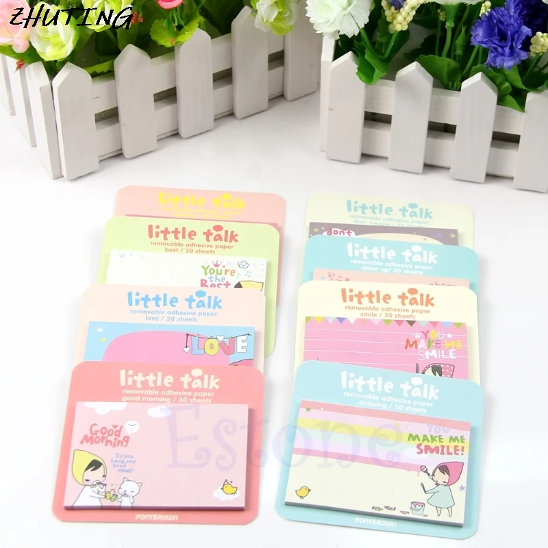 1 шт. новые случайные милые маленькие говорящие наклейки для девочек блокноты