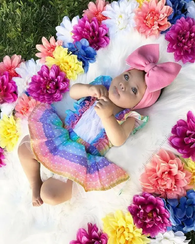 Коллекция 2019 года брендовая одежда для новорожденных девочек с радугой жилет