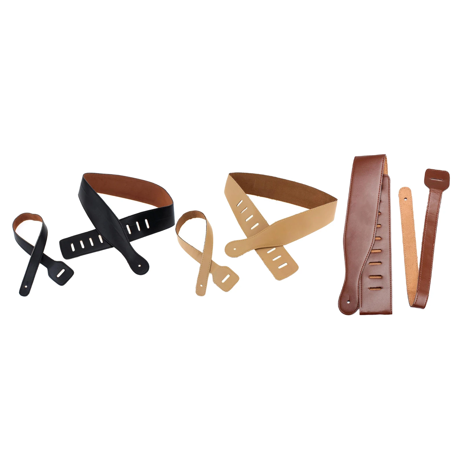 

Luxurious Style Comfortable Leather Guitar Straps Acoustic Electric Folk Guitar Belt 6.5cm Width 43-51"