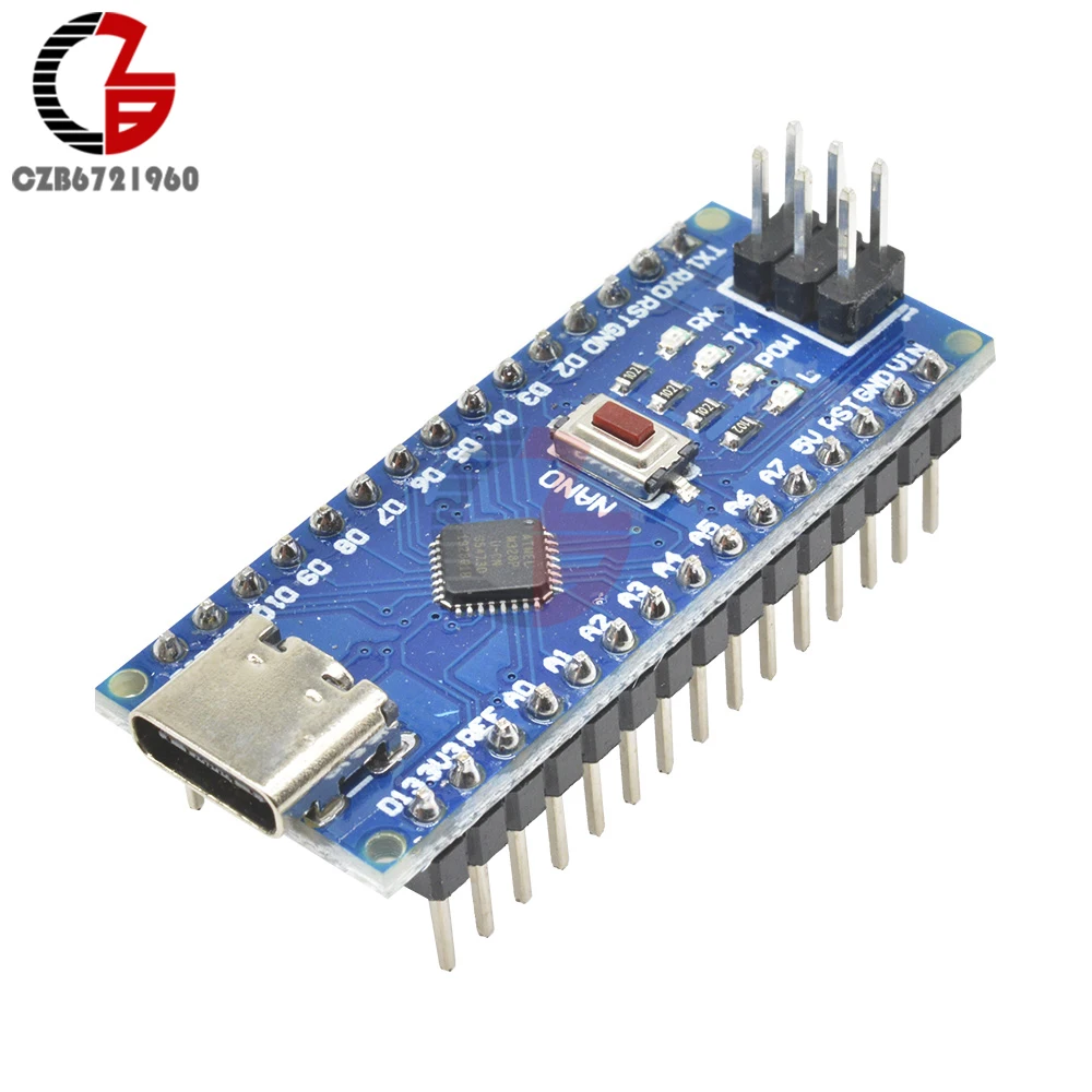 Плата разработки 5 в Type-C Micro USB C CH340 Nano V3.0 ATMEGA328P-MU ATMEGA328 с автоматическим