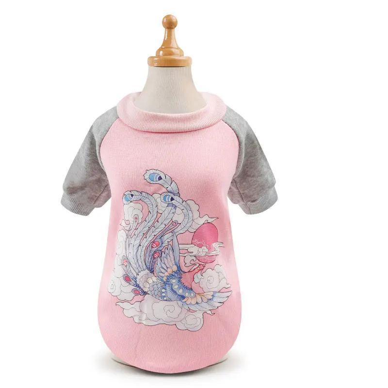 Pink Phoenix Французские franse одежда для бульдога Чихуахуа щенок Пальто Толстовка для york Мальты, толстовка с капюшоном для собаки, бульдог спасательный жилет - Цвет: Pink Phoenix