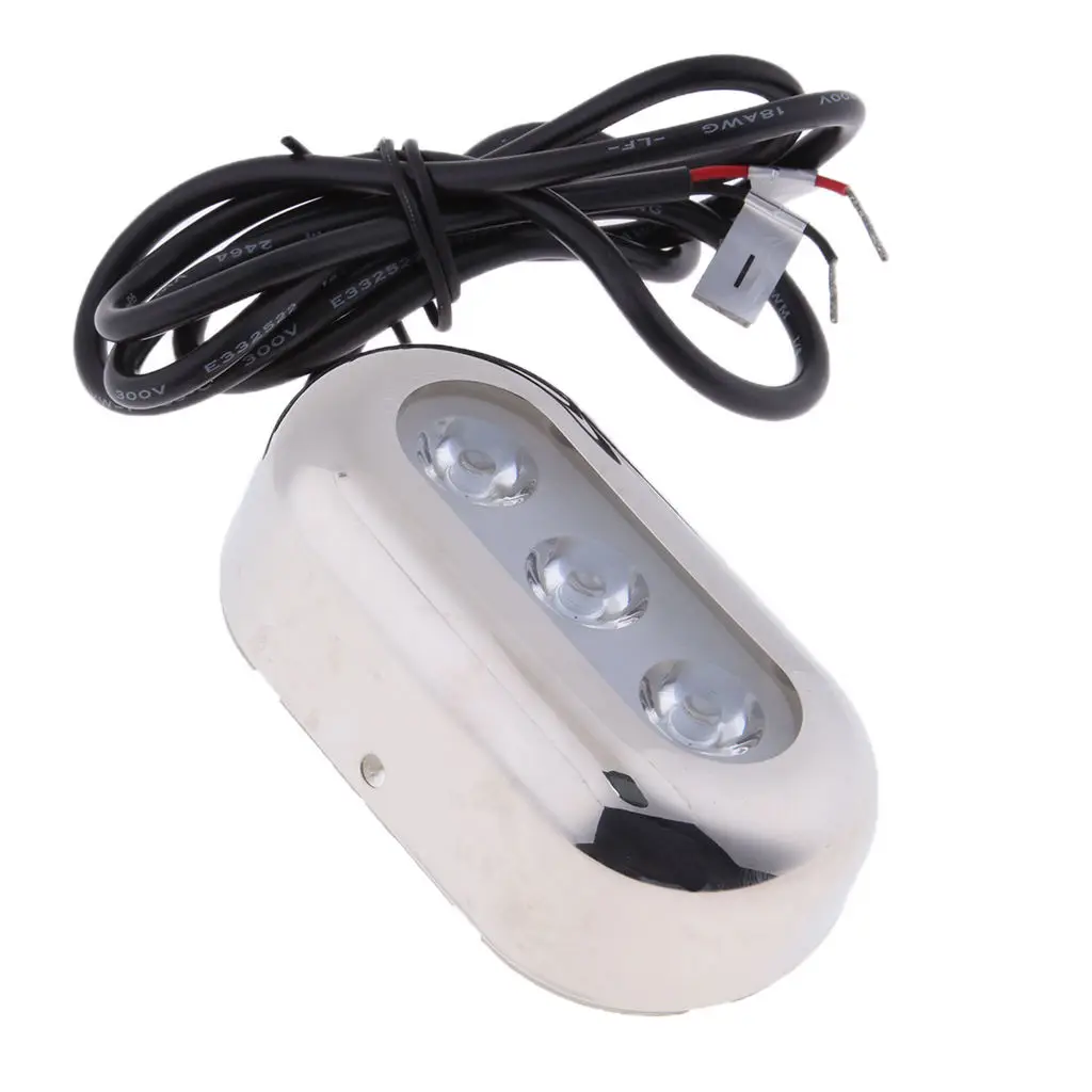 

Stainless Steel Blue LED Underwater Pontoon Marine Boat Transom Light