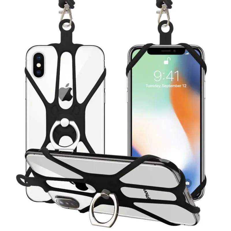 Силикон общего назначения сотовый телефон талреп Rocontrip ремешок чехол держатель