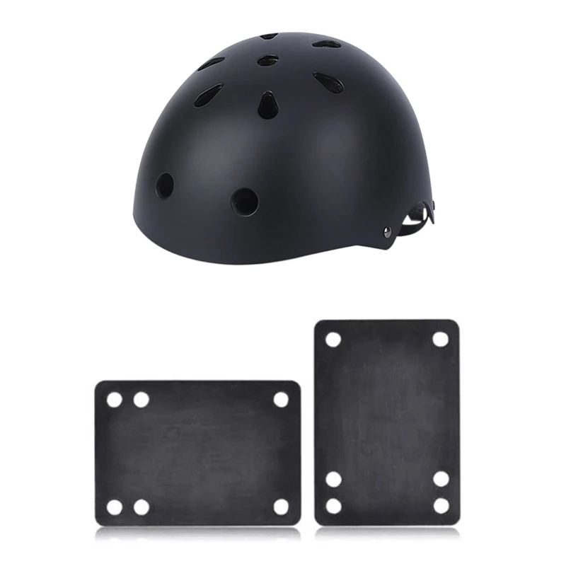 

20 Pcs Skate Riser Pad Shockpad Long Board Hardware With Adult Bike Helmet Adjustable Lightweight Multi-Sport Helmet