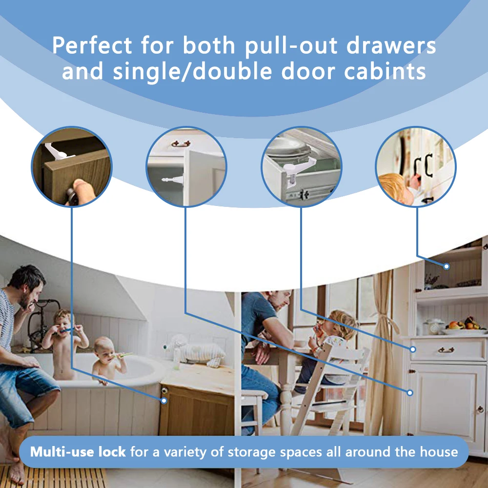 6 шт. блокираторы ящиков для безопасности детей|Замки и ящиков| |