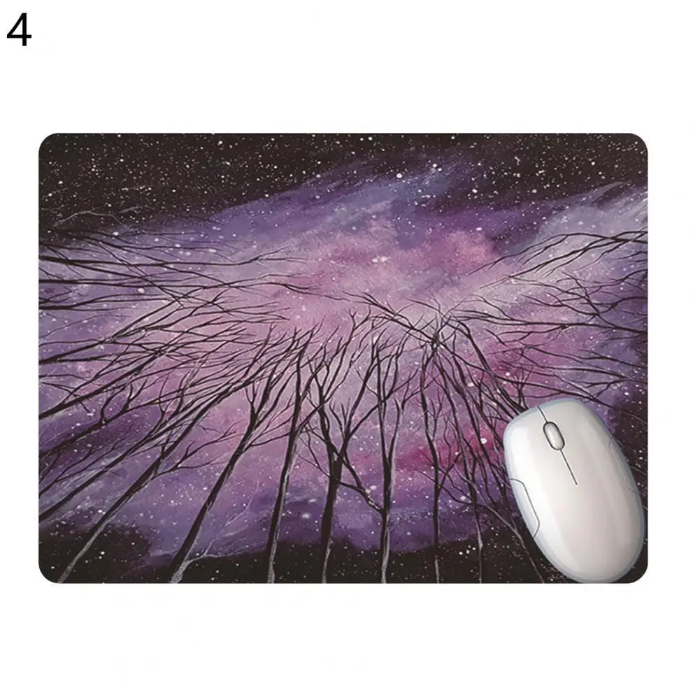 

Universe Starry Sky Pattern Mouse Pad Soft Anti-slip Smooth Surface Starry Sky Desktop Mousepad Wrist Rest Mat for Gaming