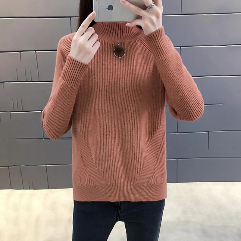 женский вязаный свитер водолазка черный желтый цвет хаки красного цвета