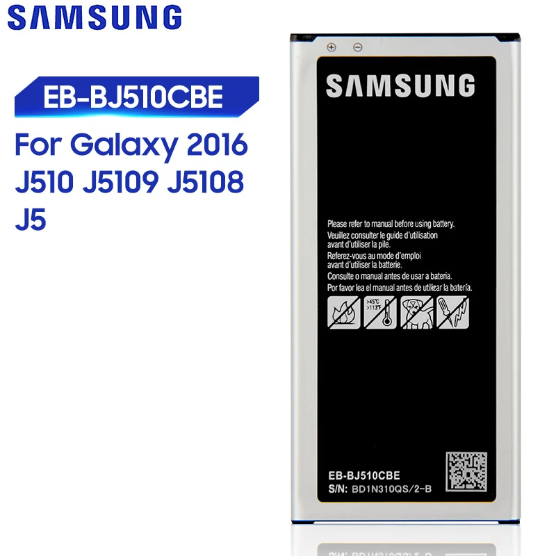 Оригинальная сменная батарея Samsung для Galaxy 2016 версия j5109 j5108 J5 оригинальная