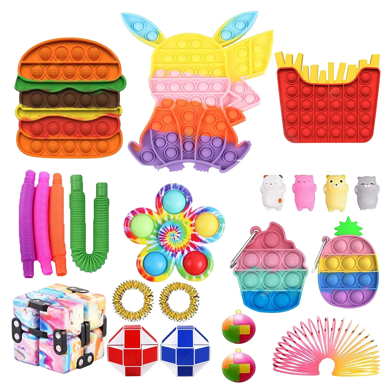 

TOP Fidget Toys Pack Anti Stress Toy Set Marble Relief Gift for Adults Girl Children Sensory Antistress Relief Figet Toys Box