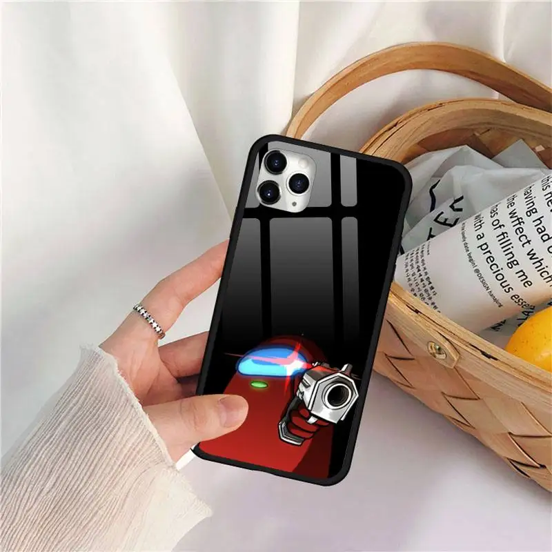 

Among Us Phone Case Tempered glass for iPhone 11 12 mini pro XS MAX 8 7 Plus X XS XR