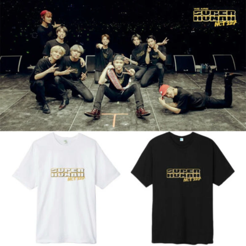 

Mainlead Kpop NCT 127 New Album WE ARE SUPERHUMAN Concert T-Shirt Short Sleeve Tee Tops