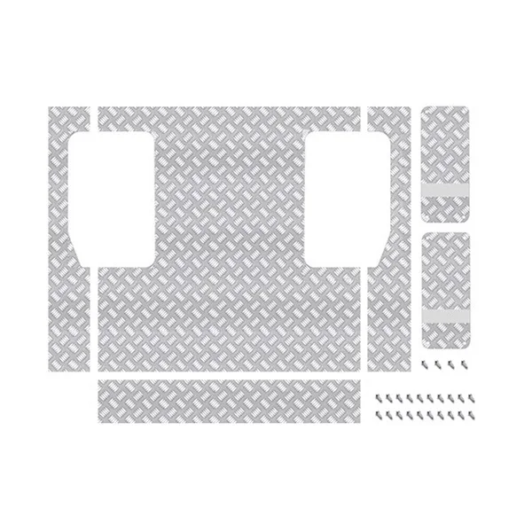 

for WPL C24 C24-1 Metal Rear Trunk Decorative Board Anti-Slip Skid Plate 1/16 RC Car Upgrade Parts Accessories