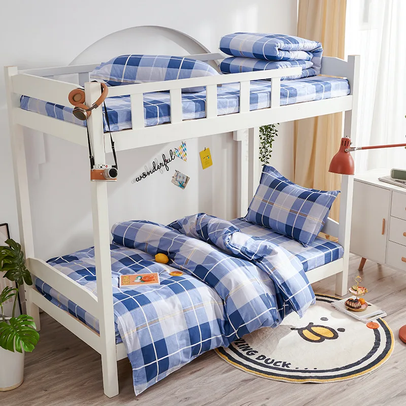 

100% хлопок студенческого общежития кровать три 1 предмет из чистого хлопка односпальная кровать Стёганое одеяло из стеганых одеял, Постельн...