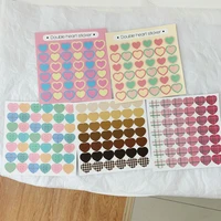 korean ins love lattice colorful cute sticker waterproof sealing paster mobile phone stationery creative diy decorative sticker