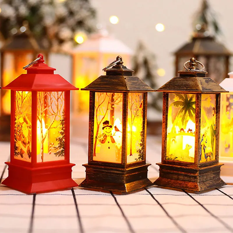

Christmas ornaments glowing night lights flame lights candle wind lights Christmas window decoration desktop ornaments