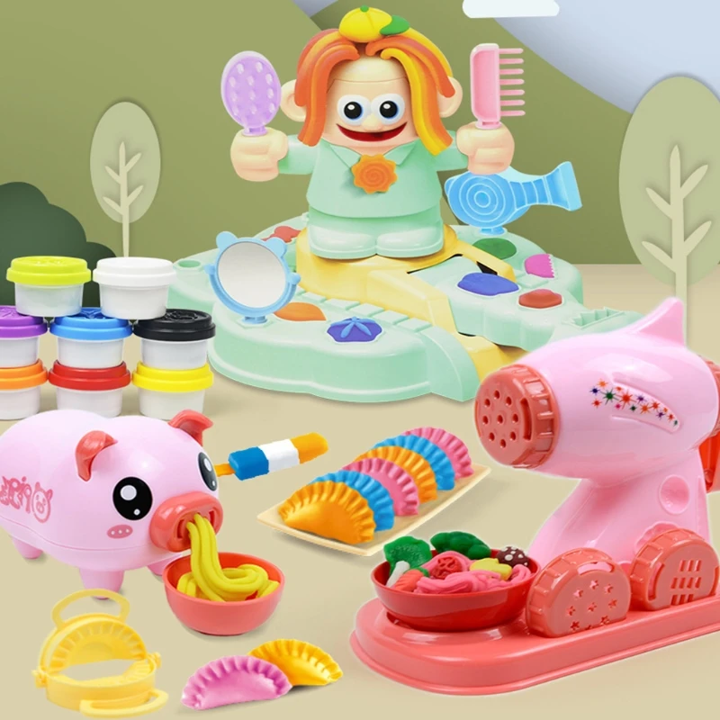 

Cute Pig Noodles Dumplings Maker 3D Clay Mold Tool Set DIY Non Toxic Plasticine R66D