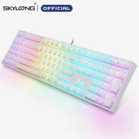GK108 108 Keys USB Wired Jelly keycap Mechanical Gaming Keyboard RGB Backlit Mechanical Gamer Keyboard For Desktop Tablet Laptop