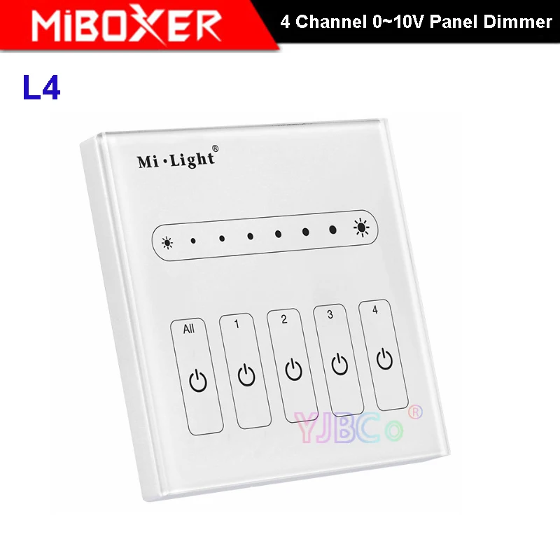 L4 Контроллер с регулируемой яркостью MiBOXER L1 L4 1CH 4 CH 0~ 10V светодиодная Сенсорная панель диммер LS4 0/1~ 10V для одноцветной светодиодный светильник - Цвет: L4